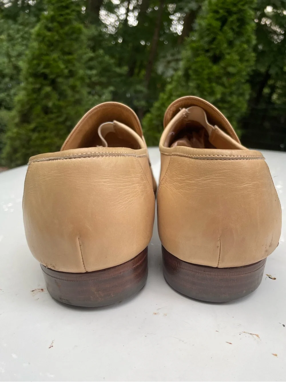 Christian Dior Vintage Mens Leather Loafers Size 13 Medium